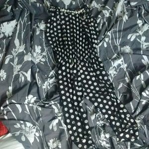 Black and White spotted jumpsuit